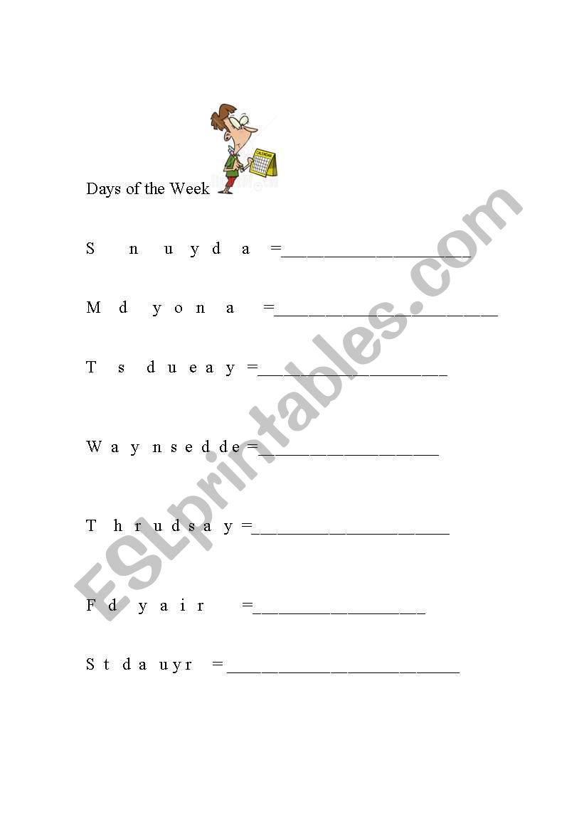 english-worksheets-days-of-the-week