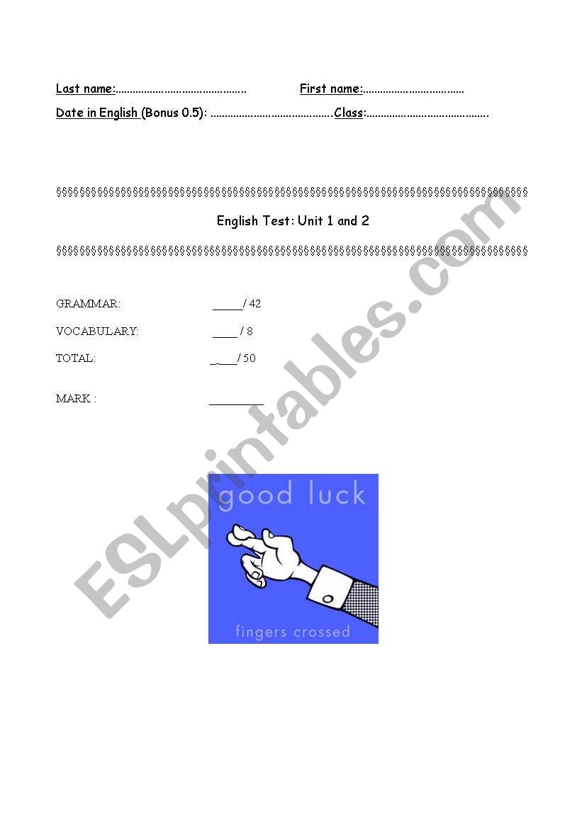 ENGLISH TEST ELEMENTARY (VERY SIMPLE) 