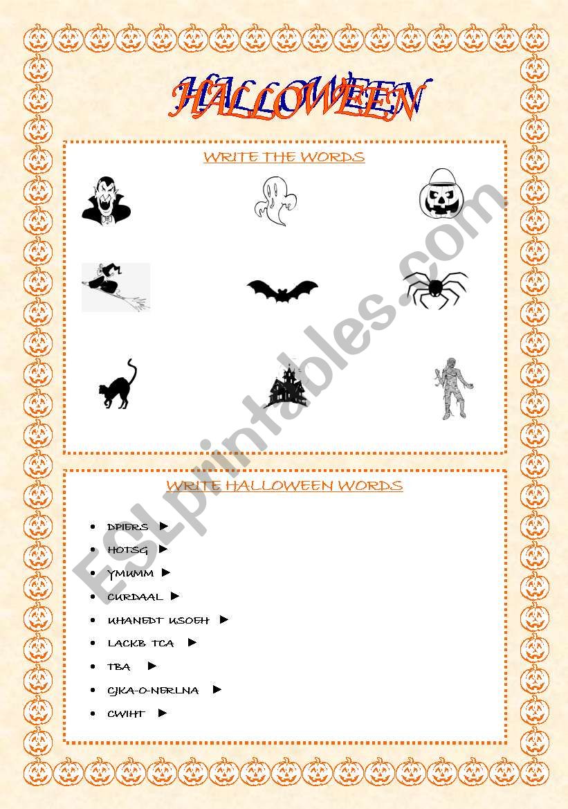 HALLOWEEN 2 worksheet