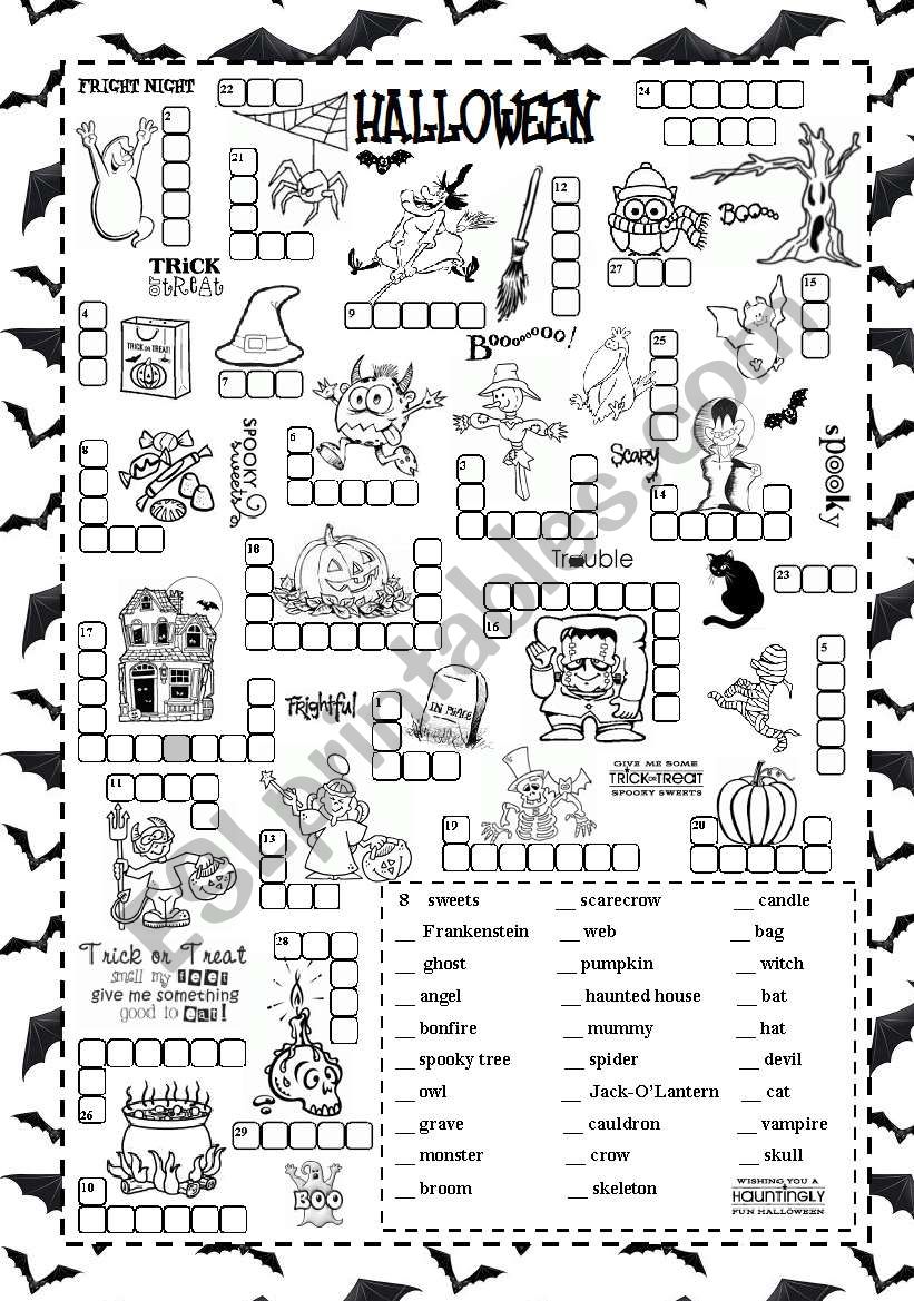 Halloween ESL Worksheet By Silvanija