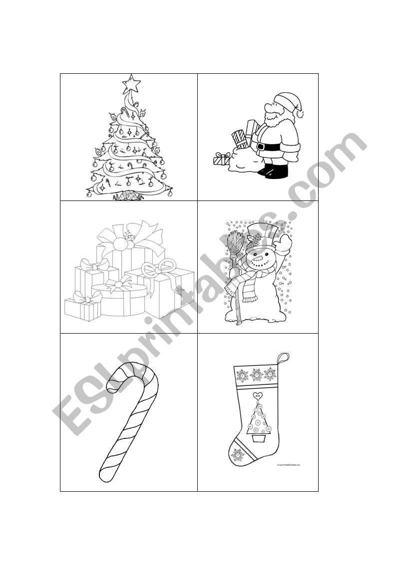 CHRISTMAS MATCHING PAIRS worksheet