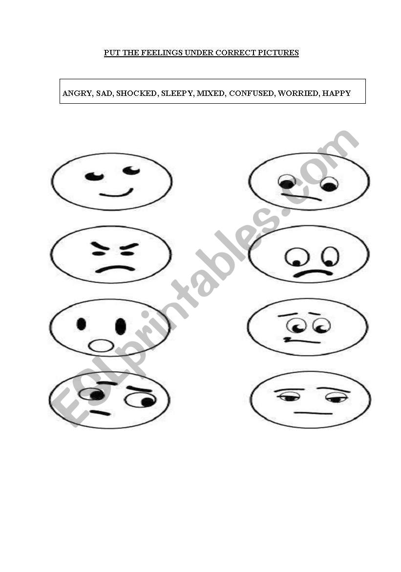 FEELINGS worksheet