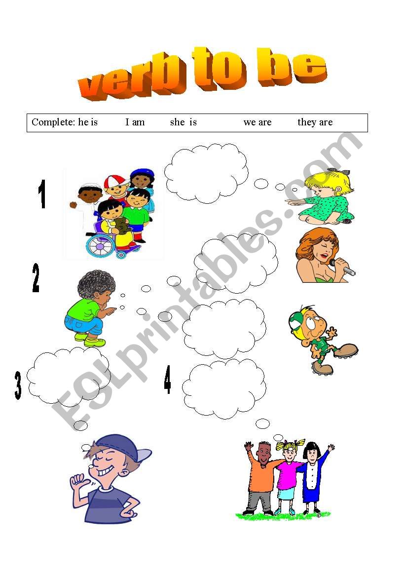 verb to be worksheet