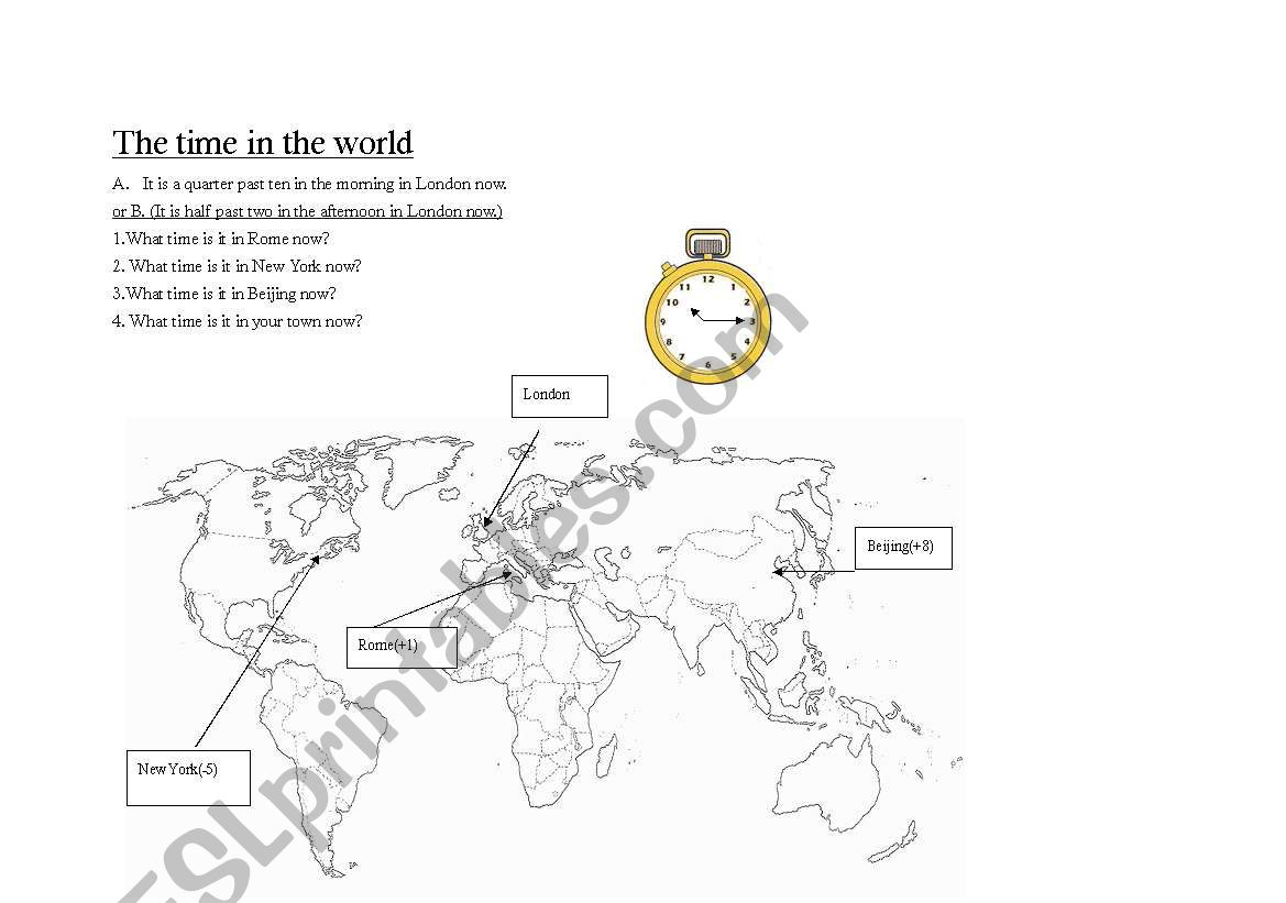 english-worksheets-the-time-in-the-world