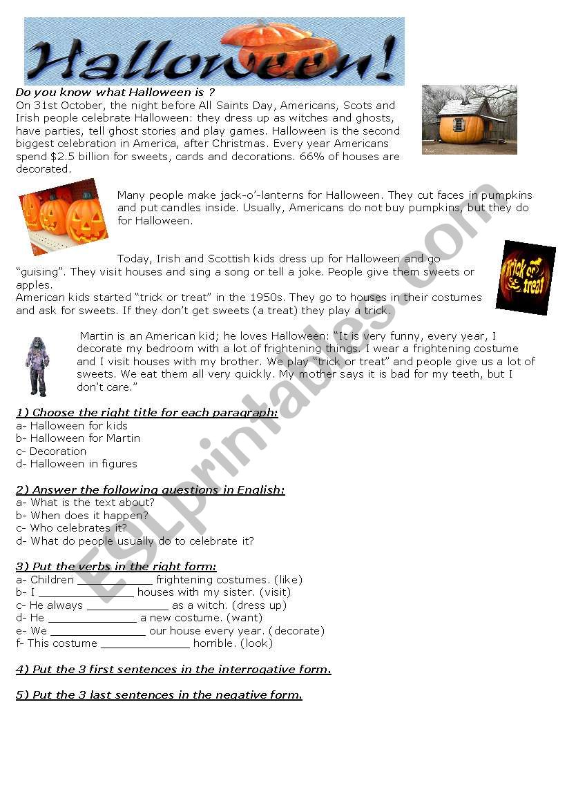 halloween - ESL worksheet by edjo