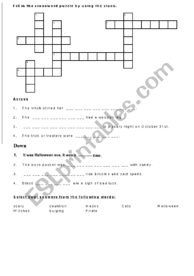 HALLOWEEN worksheet