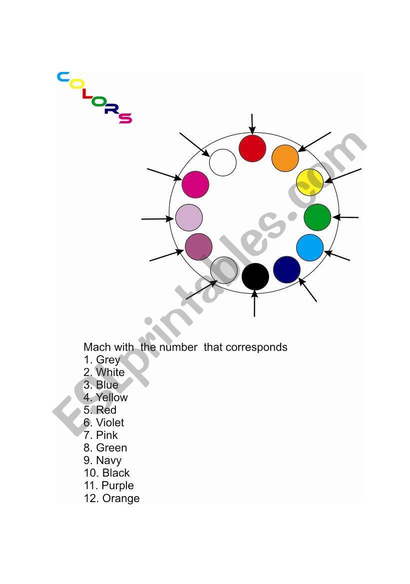 Colors worksheet