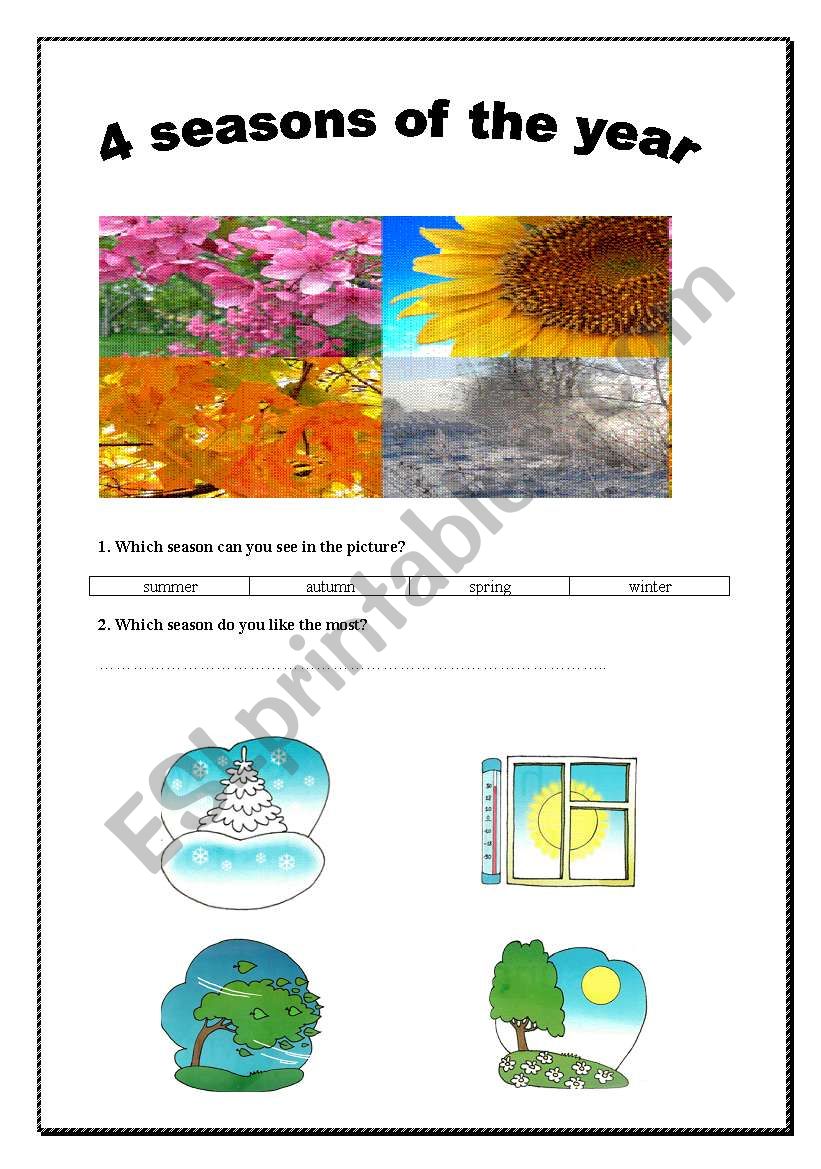 seasons of the year worksheet