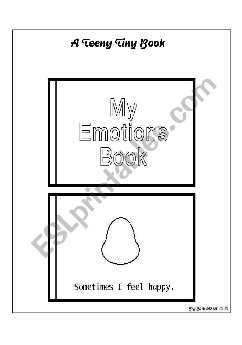 My emotions book worksheet