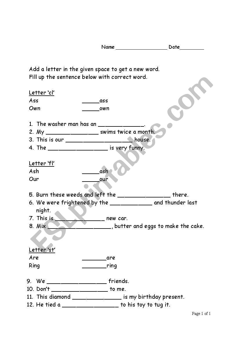 Add game cl, fl, st worksheet