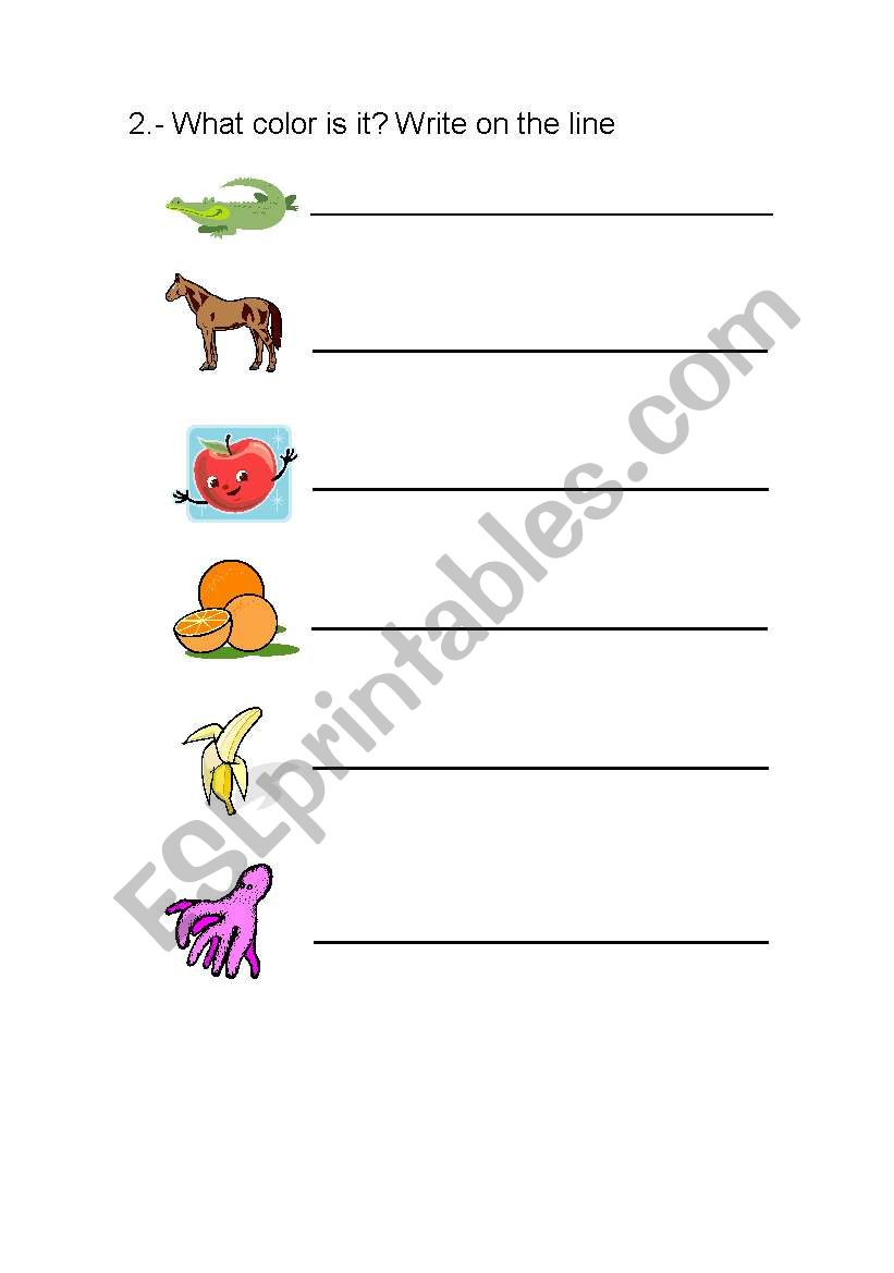 Colors worksheet