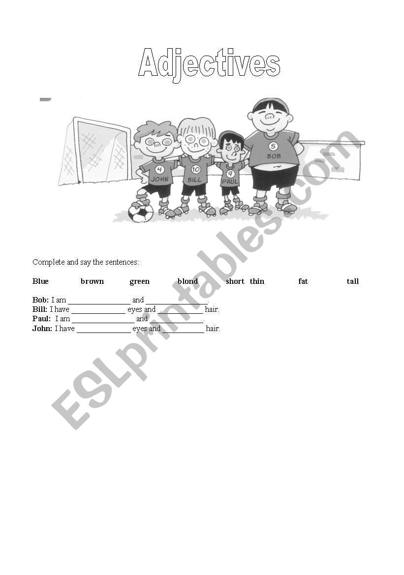 describing people worksheet