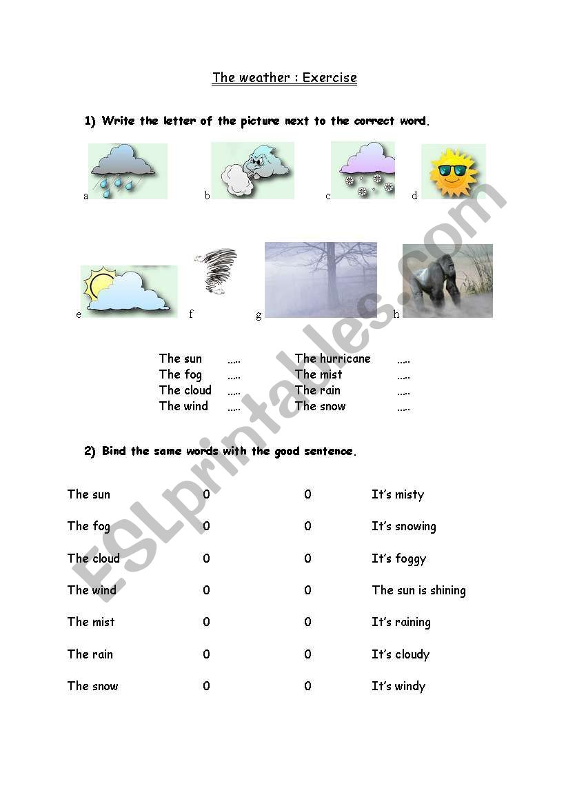 The weather worksheet