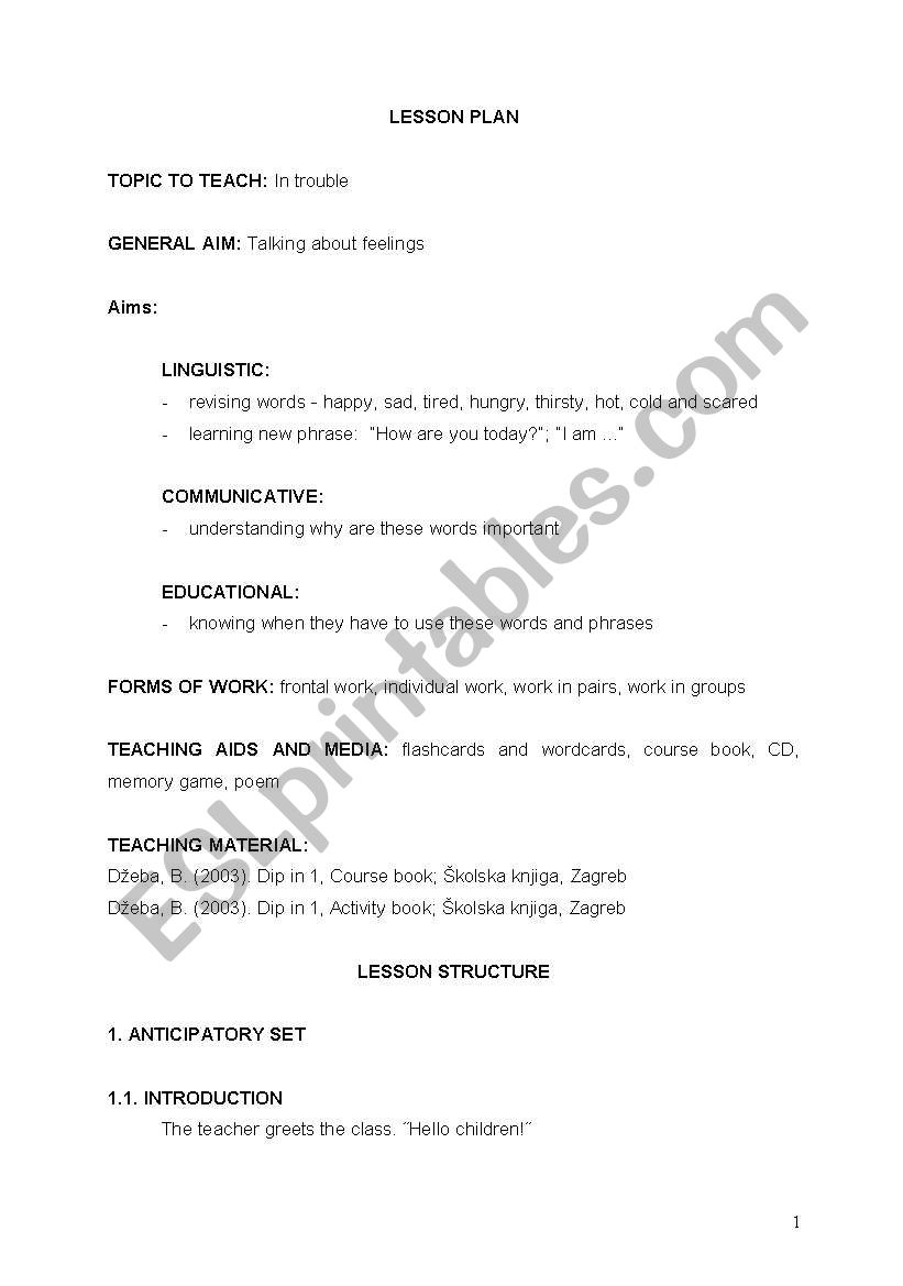 talking about feelings worksheet