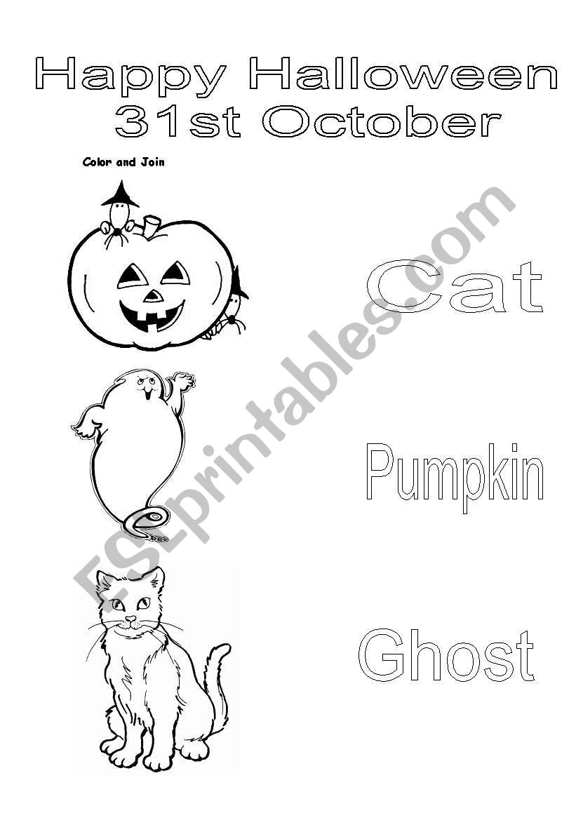 Happy Halloween worksheet