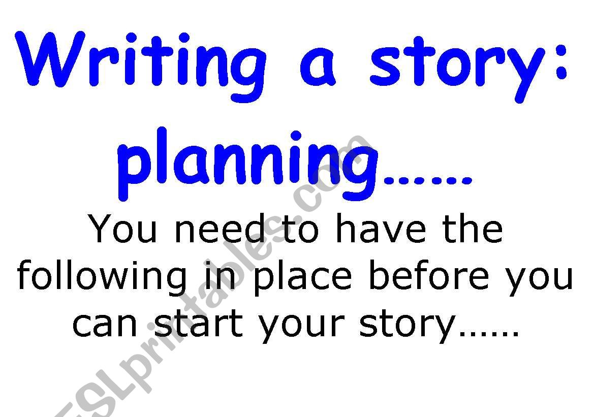 Writing a story worksheet