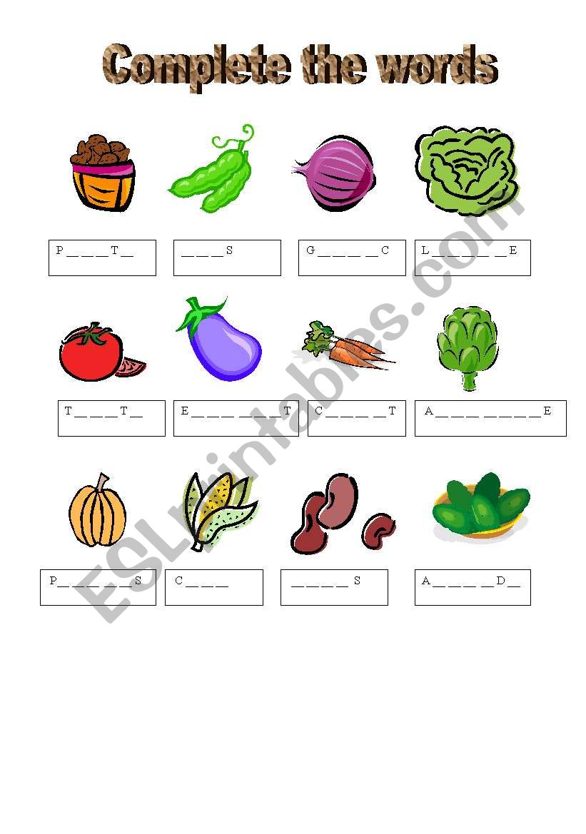 PRACTISE FRUITS AND VEGETABLES