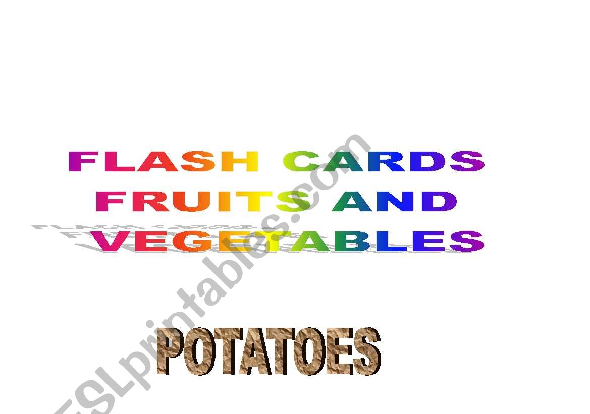 flash cards vegetables and fruits