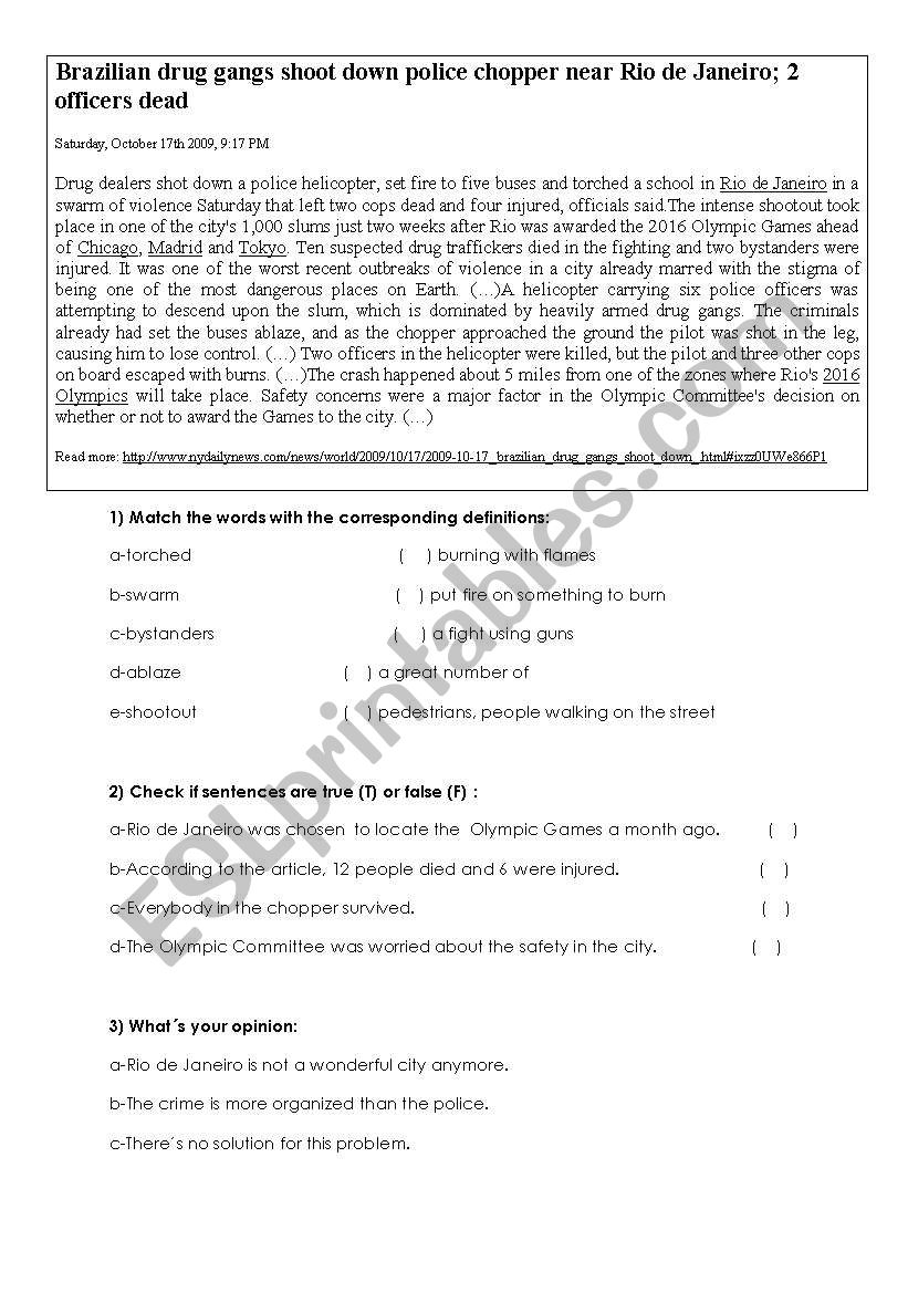 news activity worksheet