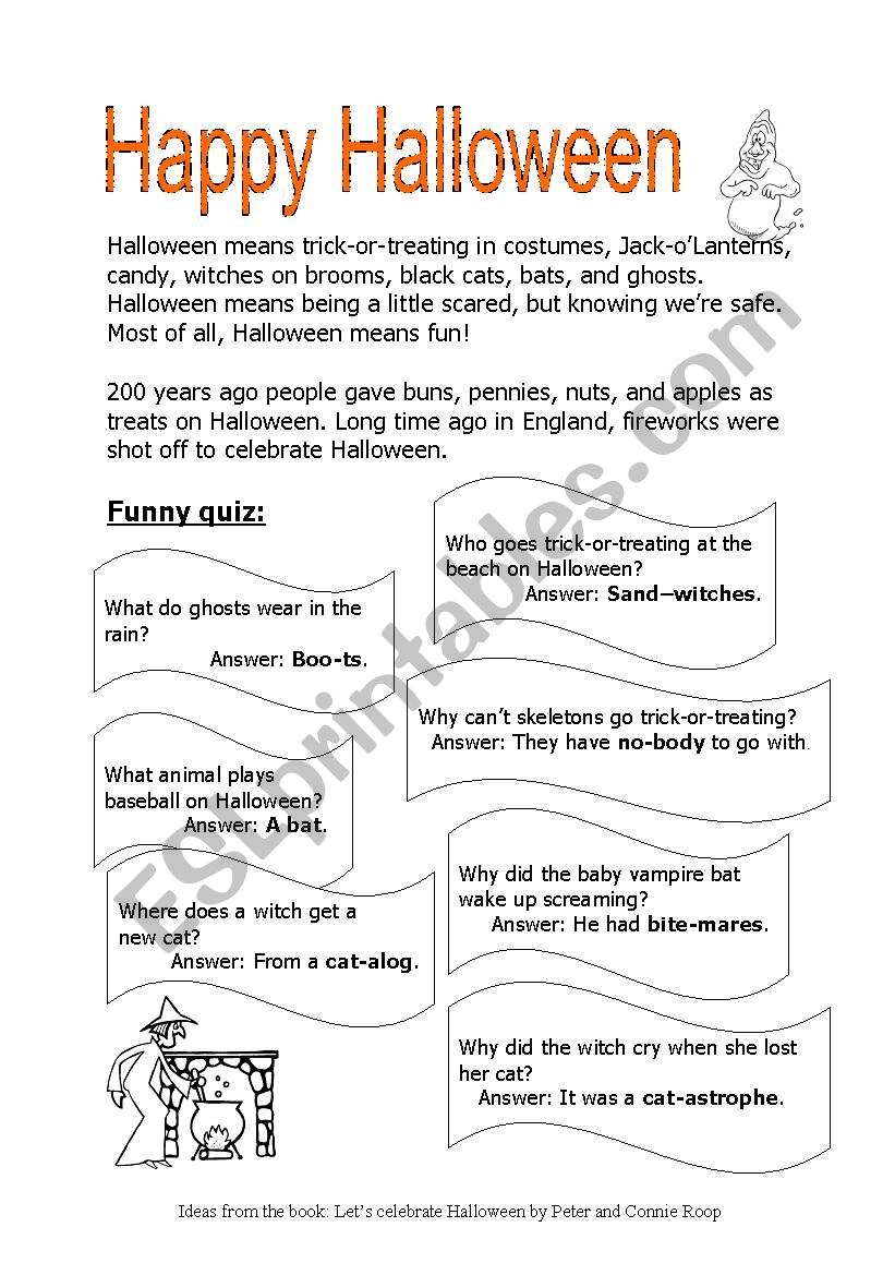 Happy Halloween worksheet