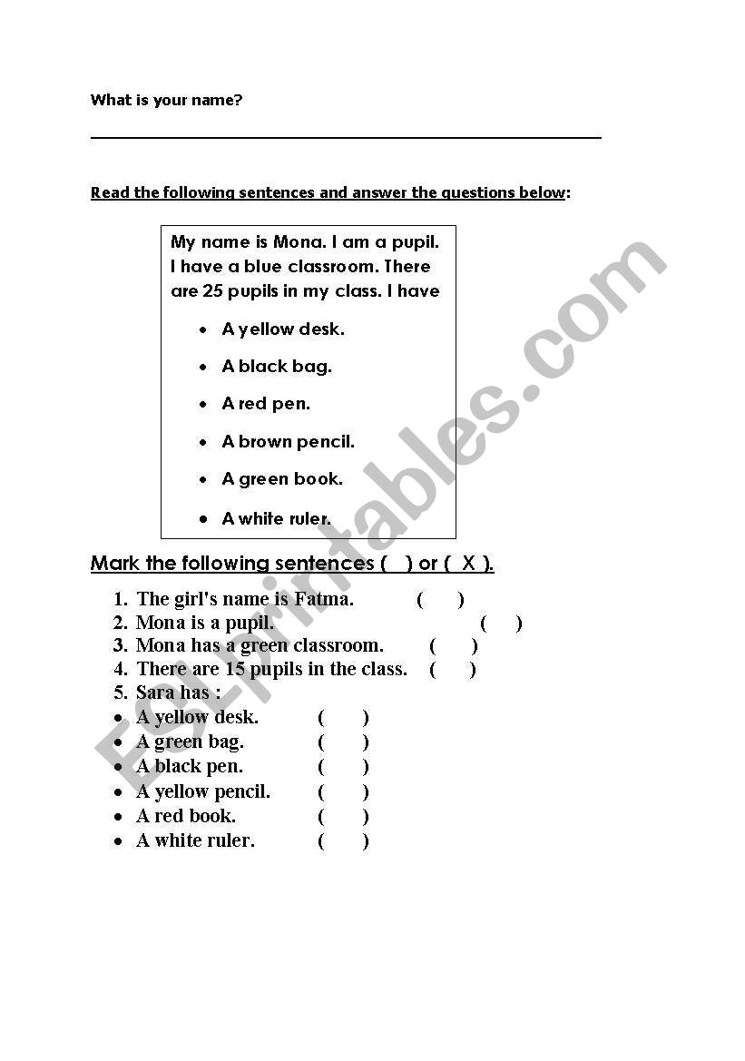 reading for informations worksheet