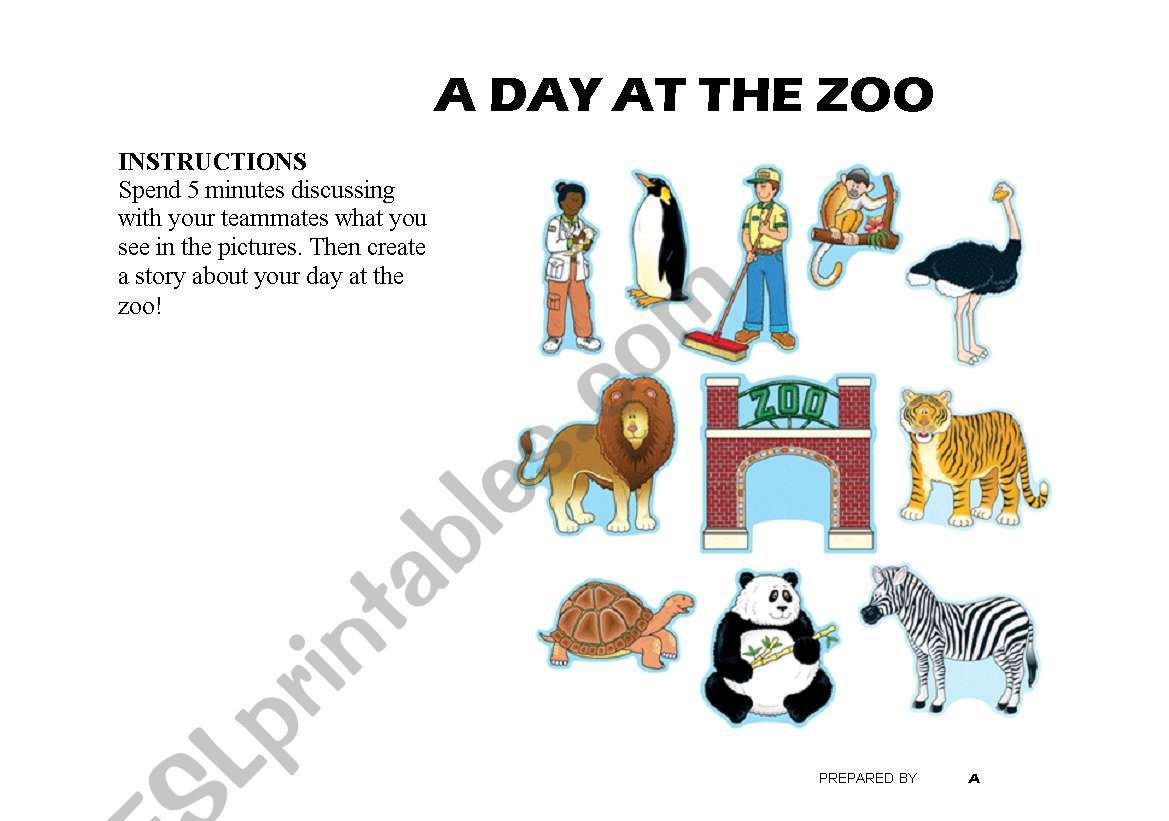 A Day At The Zoo worksheet