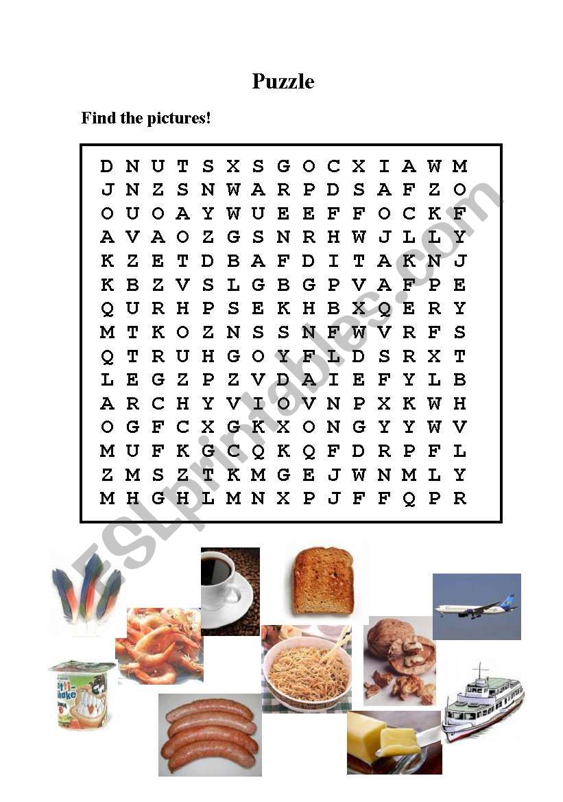 Food Puzzle worksheet
