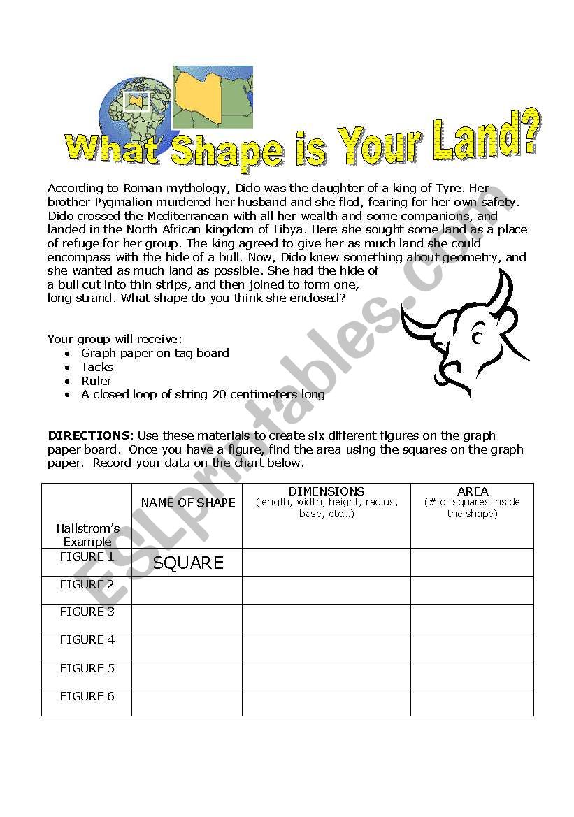 What Shape is Your Land? worksheet