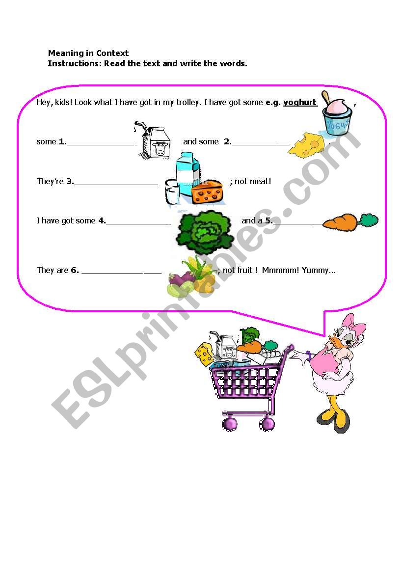 Meaning in Context worksheet