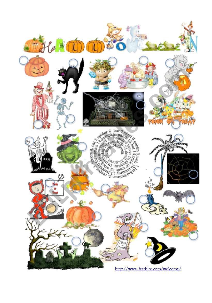 HalloweenPictionary worksheet