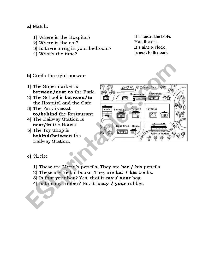 First Children Exam worksheet