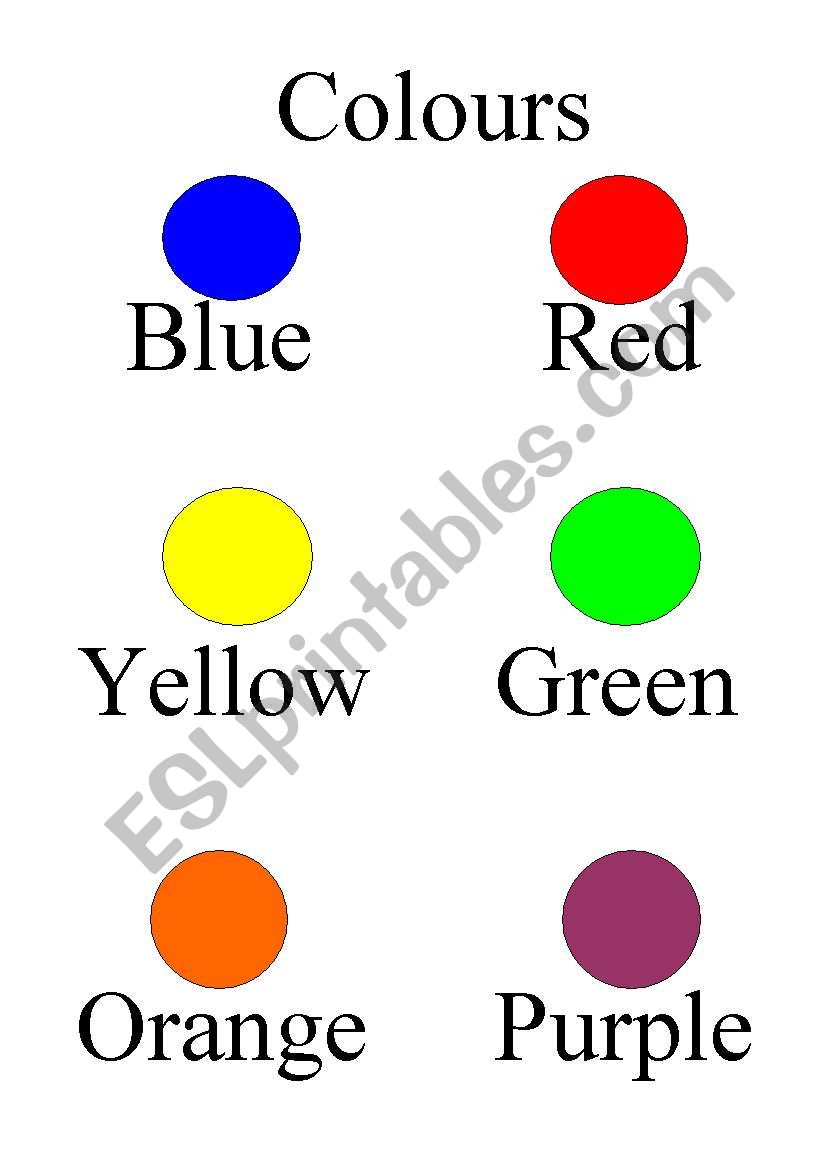 Colours worksheet