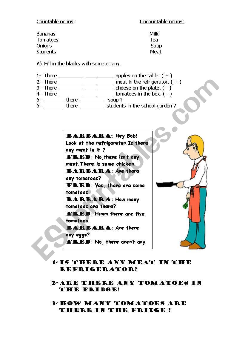 Is/Are there any? worksheet