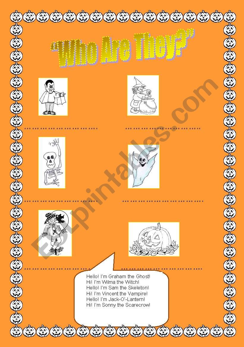 Halloween (Who are they?) worksheet