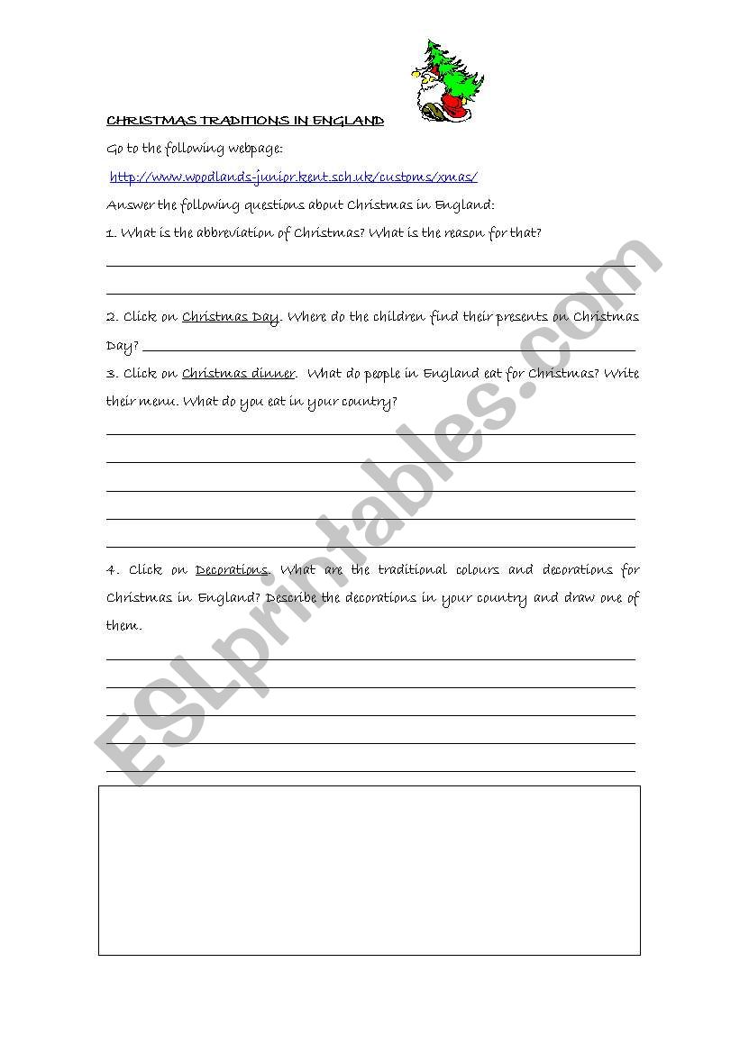 Christmas worksheet