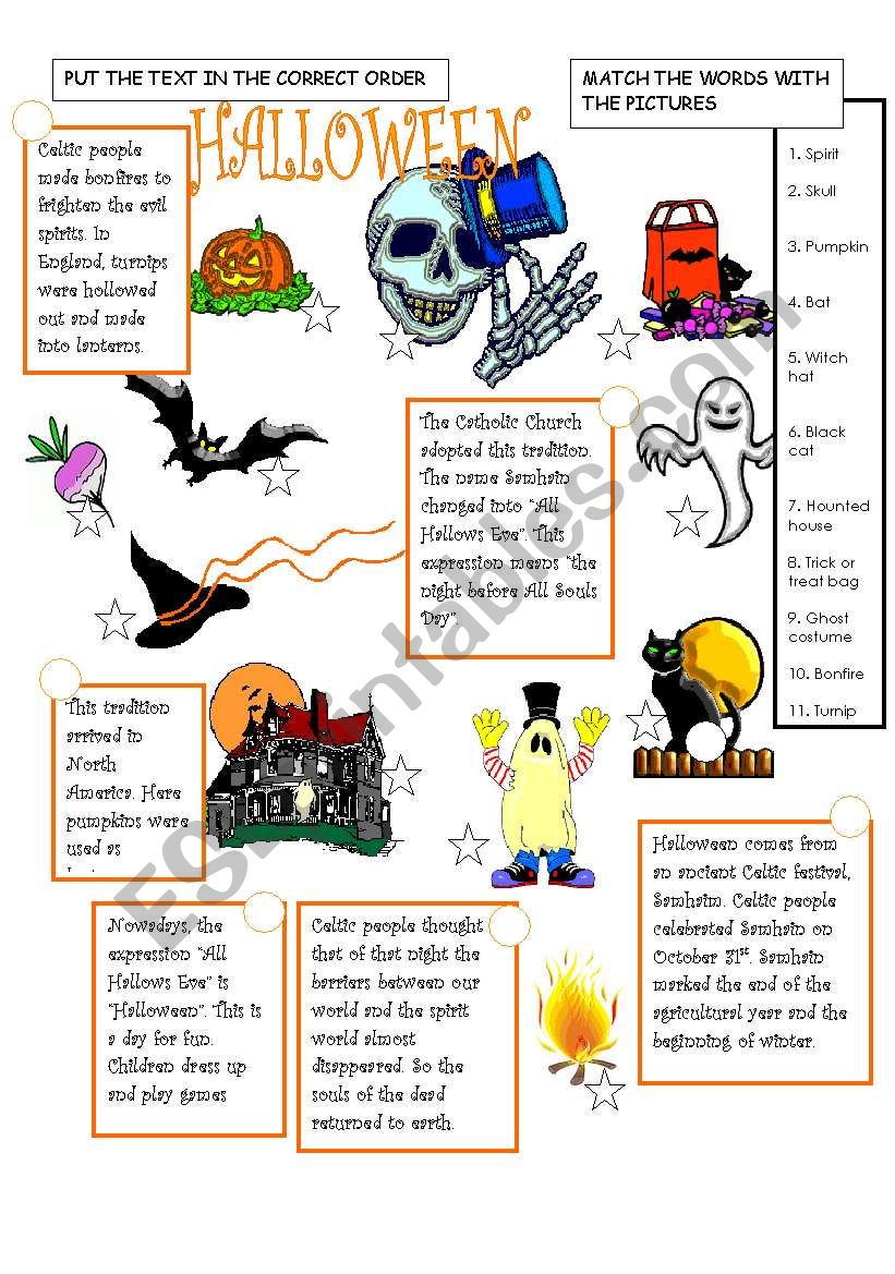 THE HISTORY OF HALLOWEEN ESL worksheet by mament