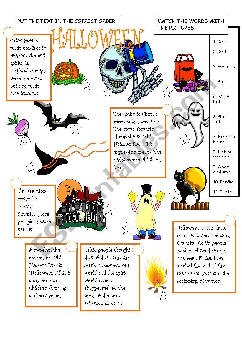 THE HISTORY OF HALLOWEEN ESL Worksheet By Mament