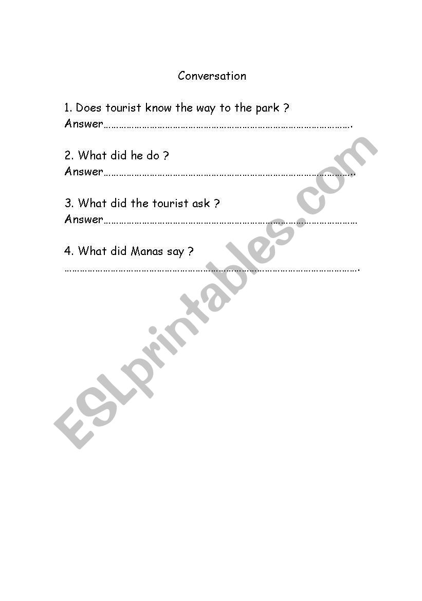 conversation worksheet