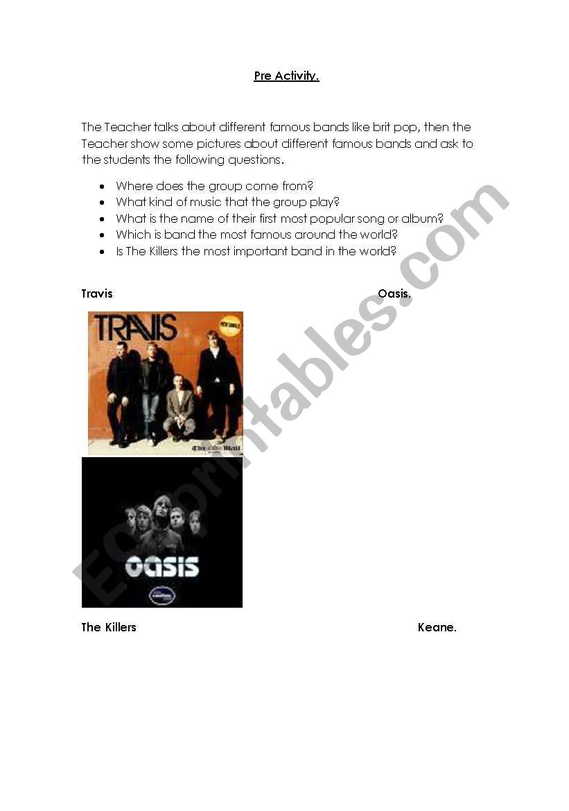 brit music worksheet