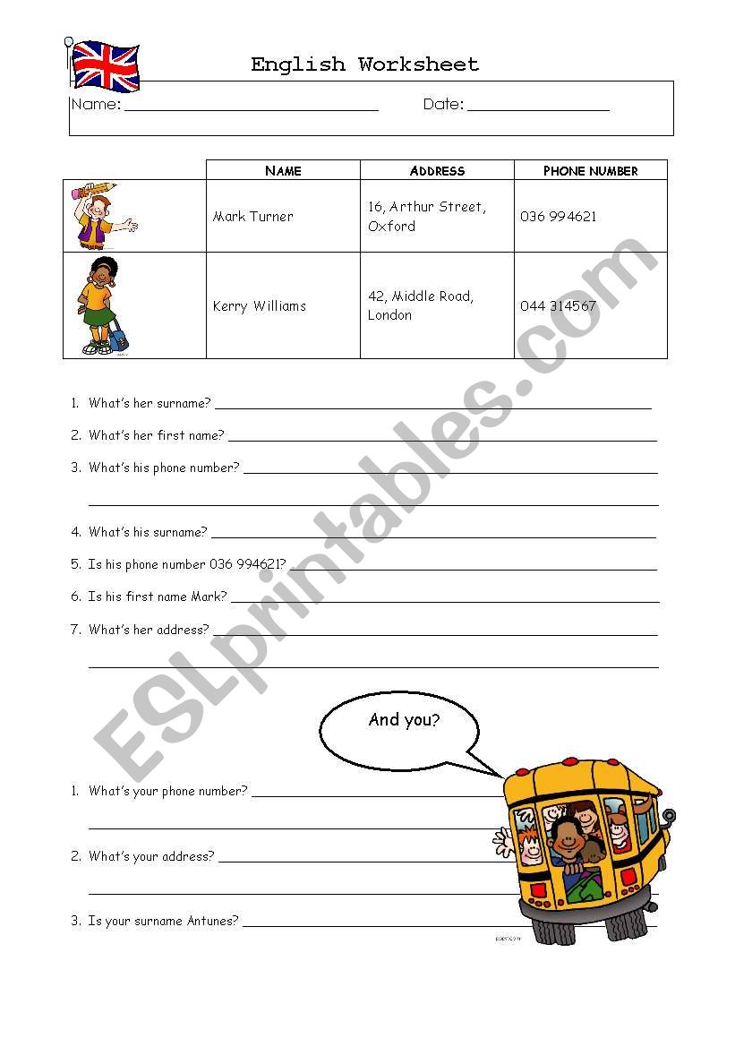 english-worksheets-address-and-phone-number