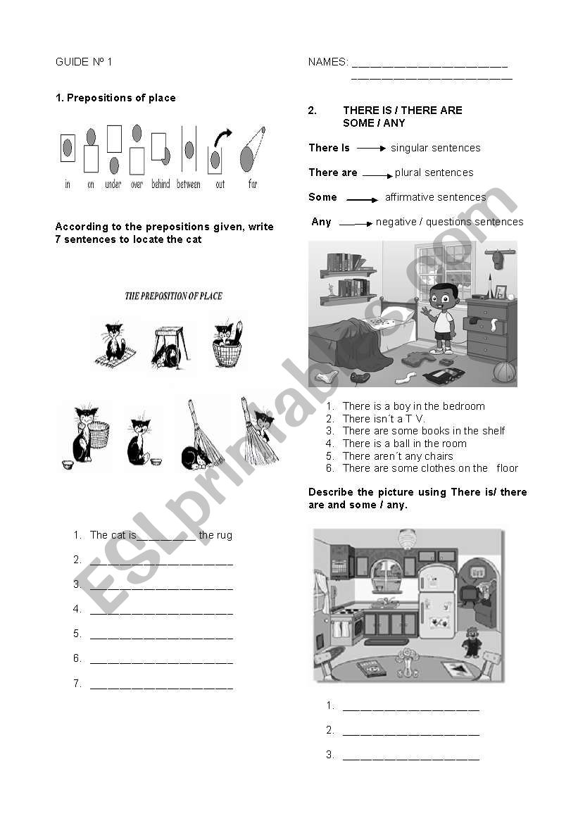 prepositions worksheet