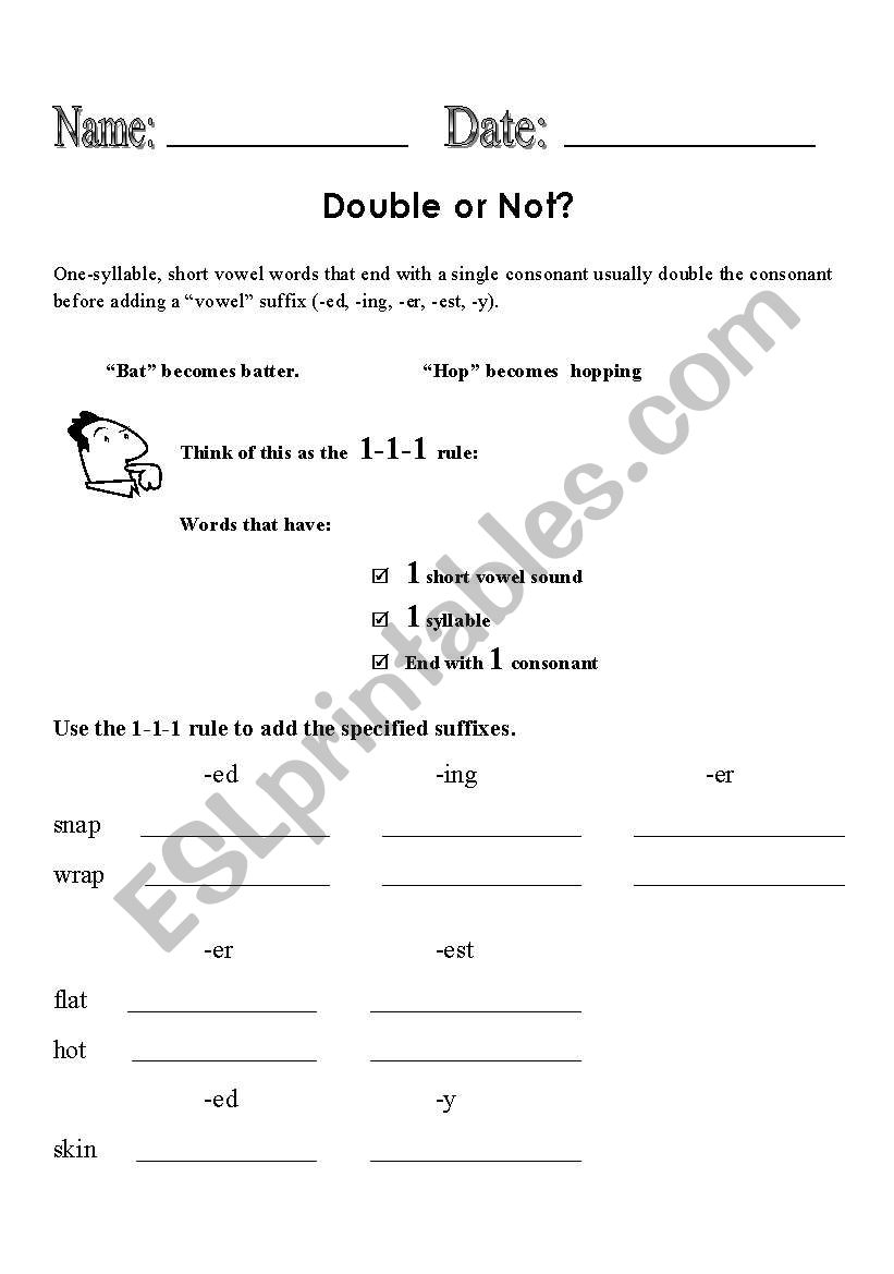 Double or Not? worksheet