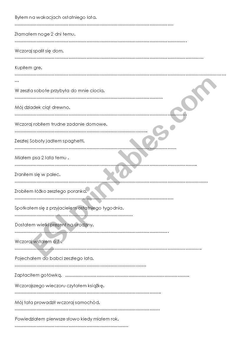 irregulars  worksheet