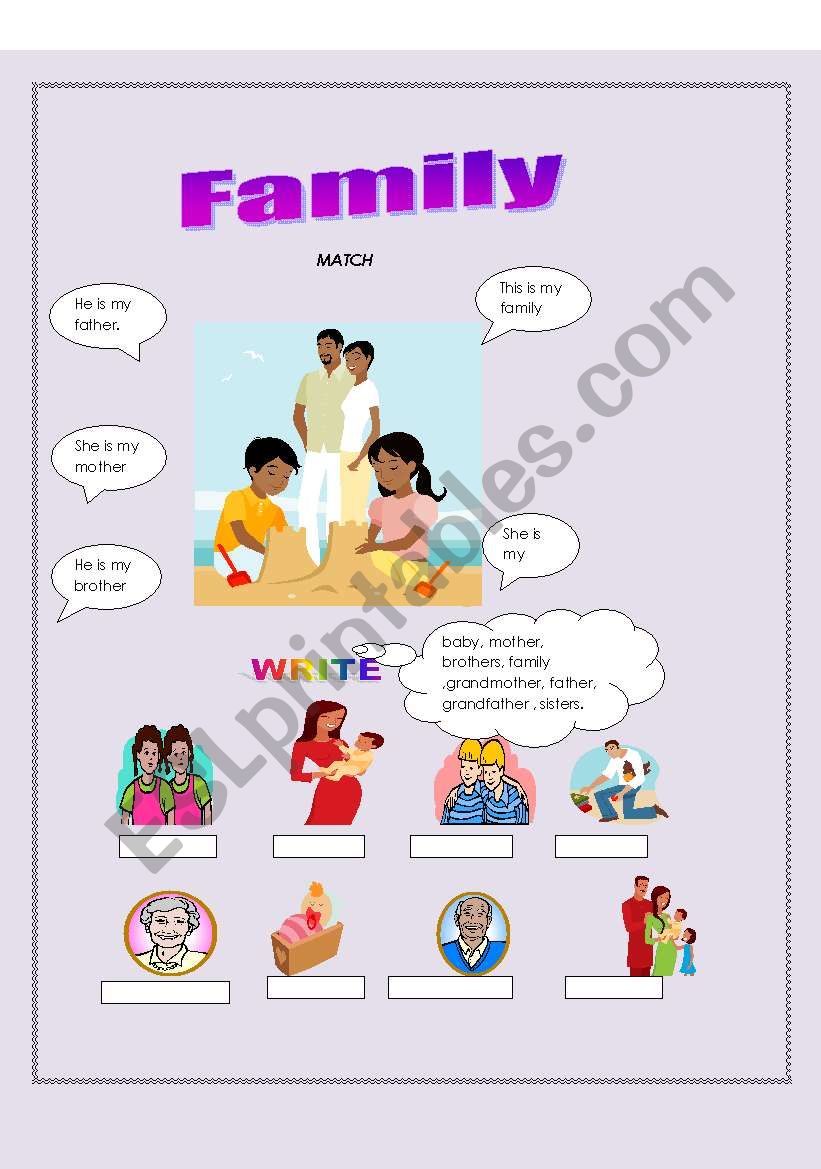 family worksheet