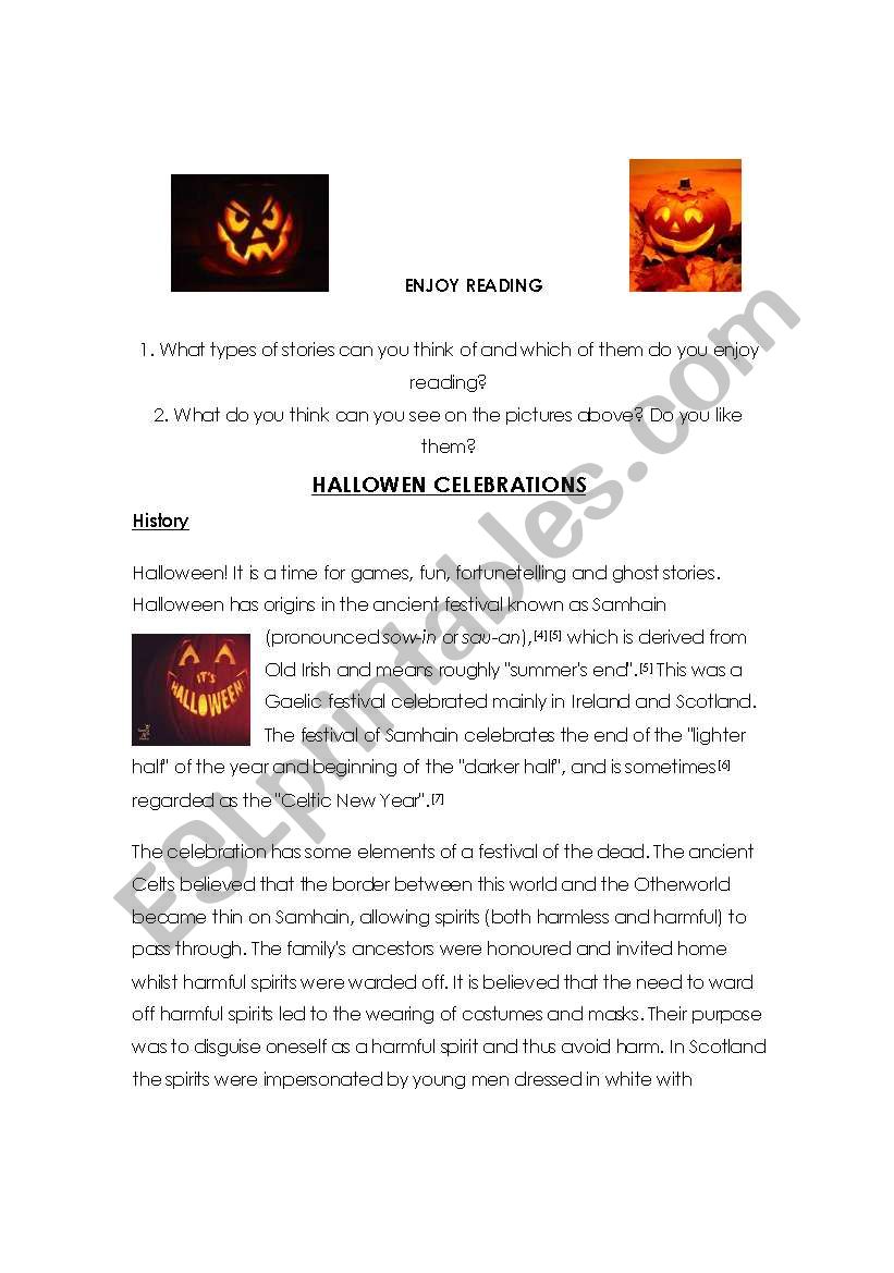 halloween  worksheet