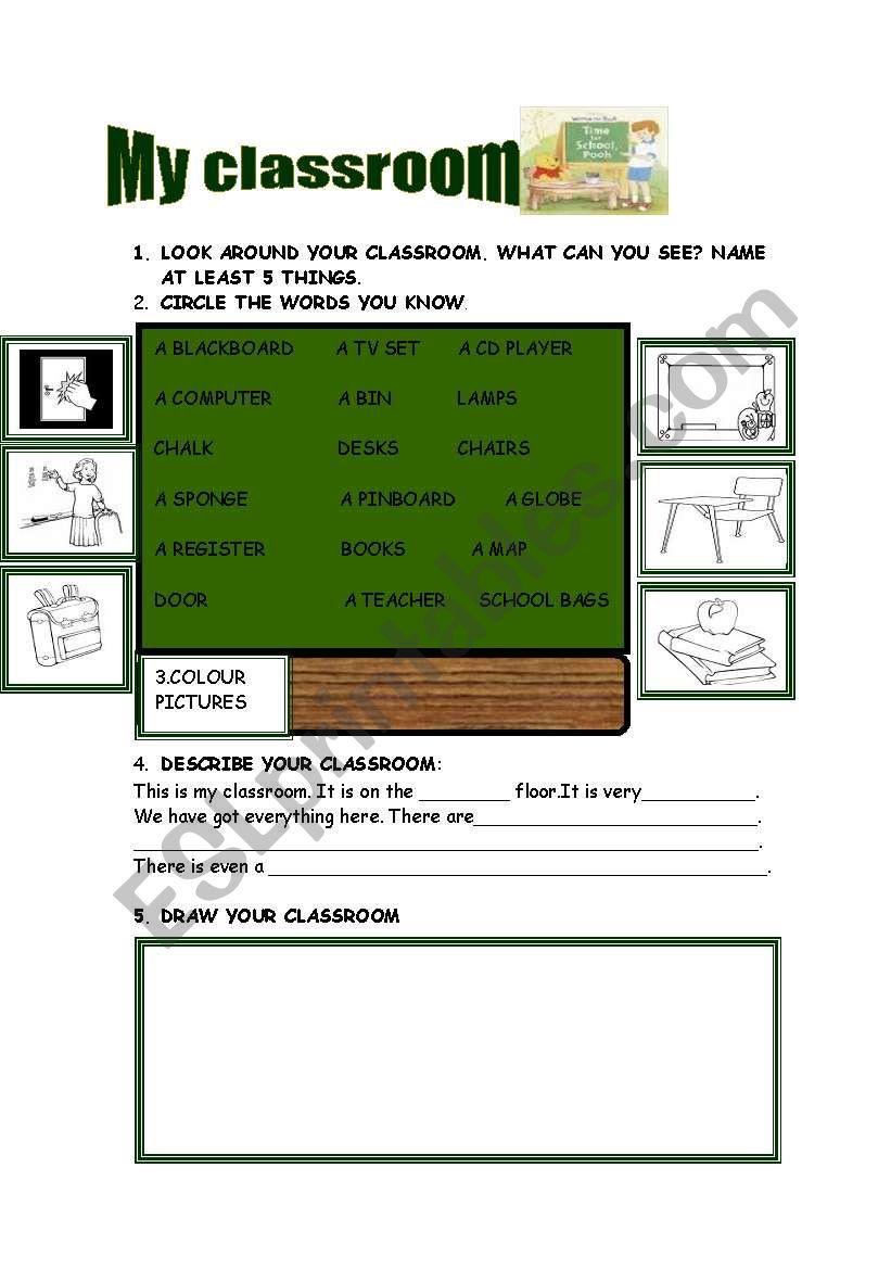 MY CLASSROOM worksheet