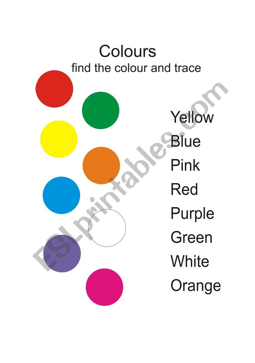 find the colour and trace worksheet