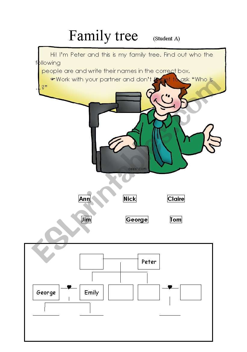 Family tree worksheet