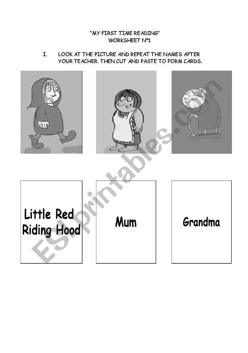 Little Red Riding hood worksheet