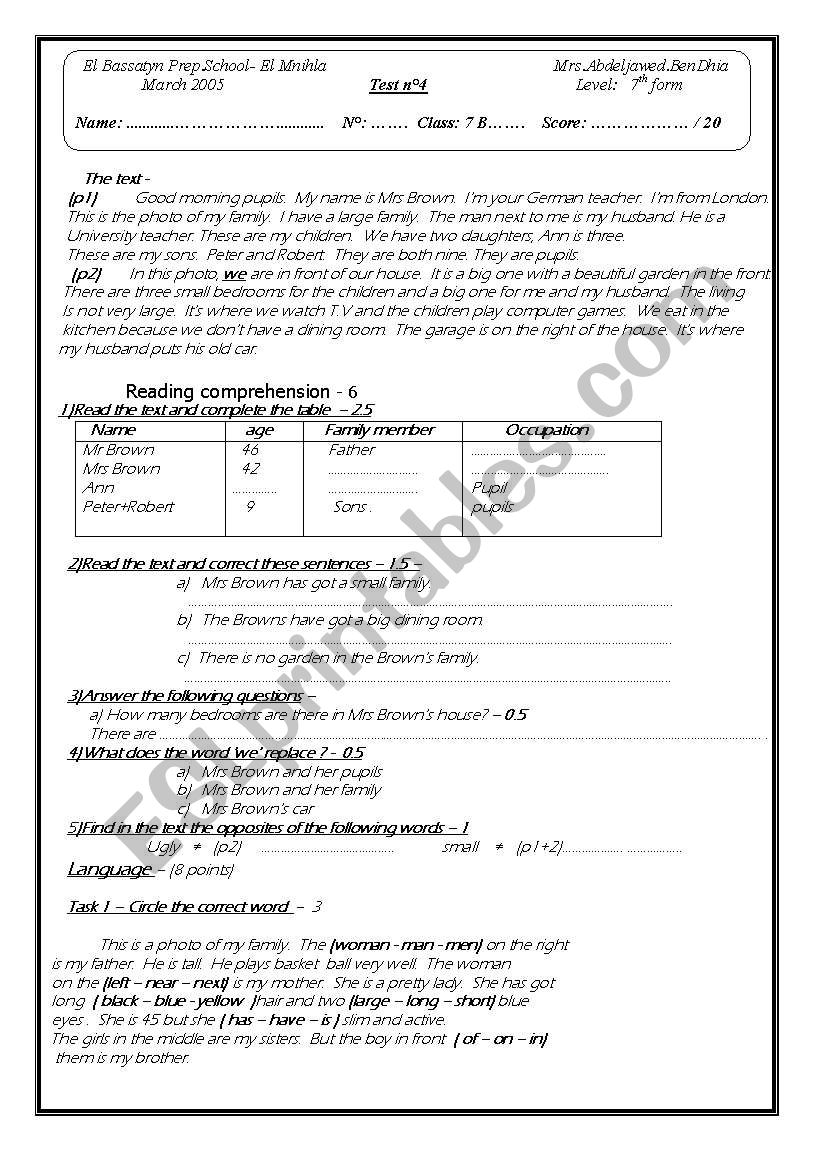 Full term tests level intermediate